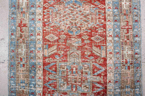 Antique Heriz Runner Rug (3' x 14')